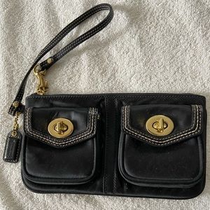 Coach nylon wristlet